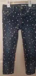 Gap girls cropped star print denim jeans
